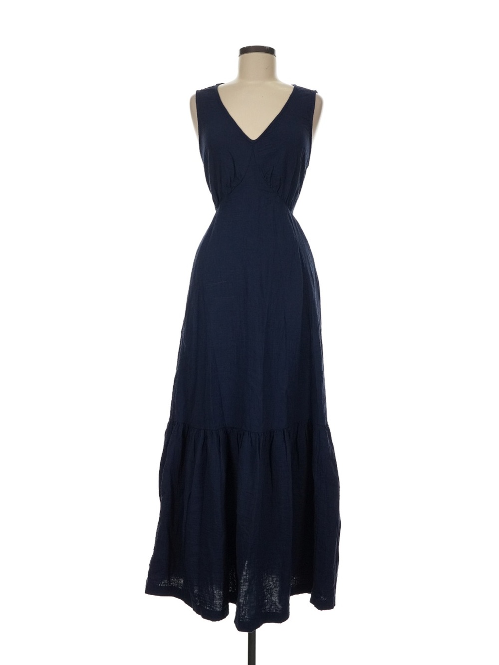 Pact Navy V-Neck Tiered Maxi Dress - Picture 1 of 6
